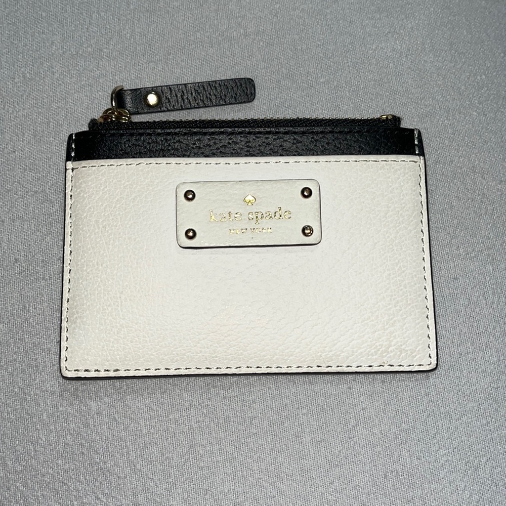 Black and white change purse